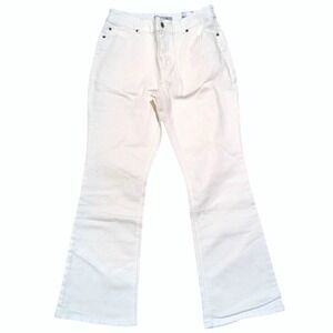 Chico's Platinum Jeans Size 1 Short Medium 8 Cream Bootcut Original Denim NWT